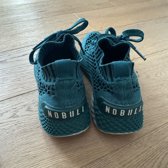 NOBULL Knit Runner shoes in the deep teal color Woman’s 8.5 Men 7 - Picture 5 of 8